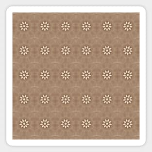 Brown Flowers Pattern Magnet